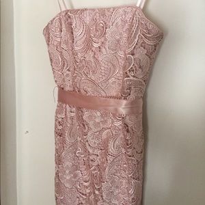 Blush Adrianna Papell bridesmaid / party Dress